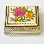 جعبه جا جواهری تمام خاتم رو گل مرغ اعلا