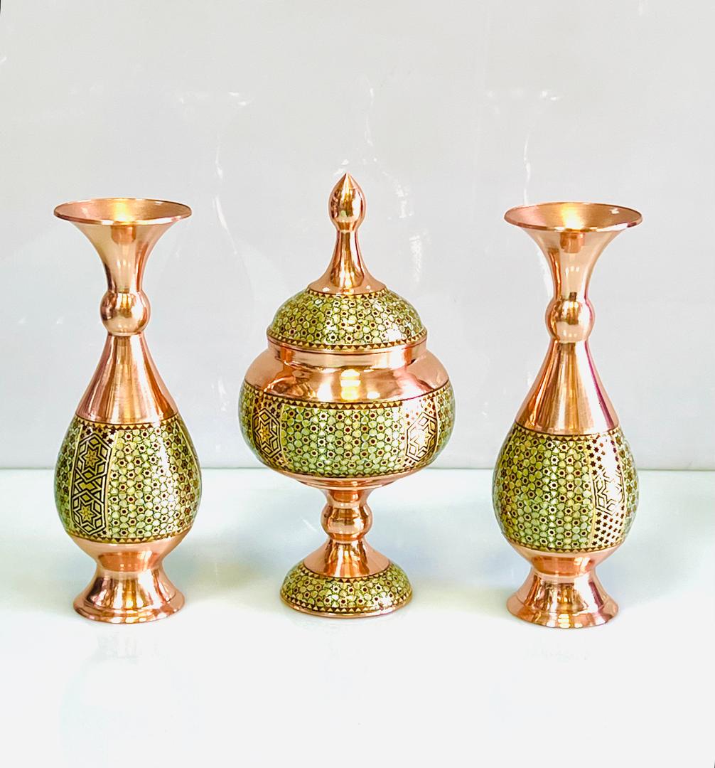 ست سه تایی مس و خاتم