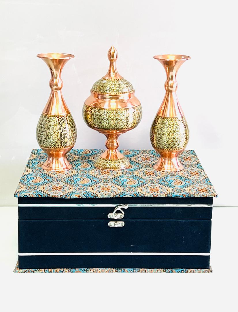 ست سه تایی مس و خاتم