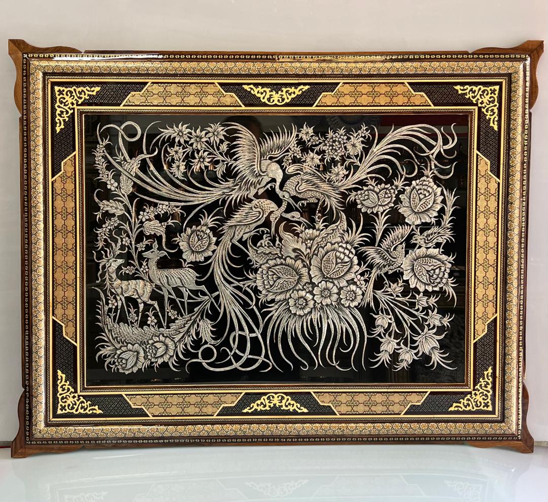 تابلو قلمزنی طرح سیمرغ