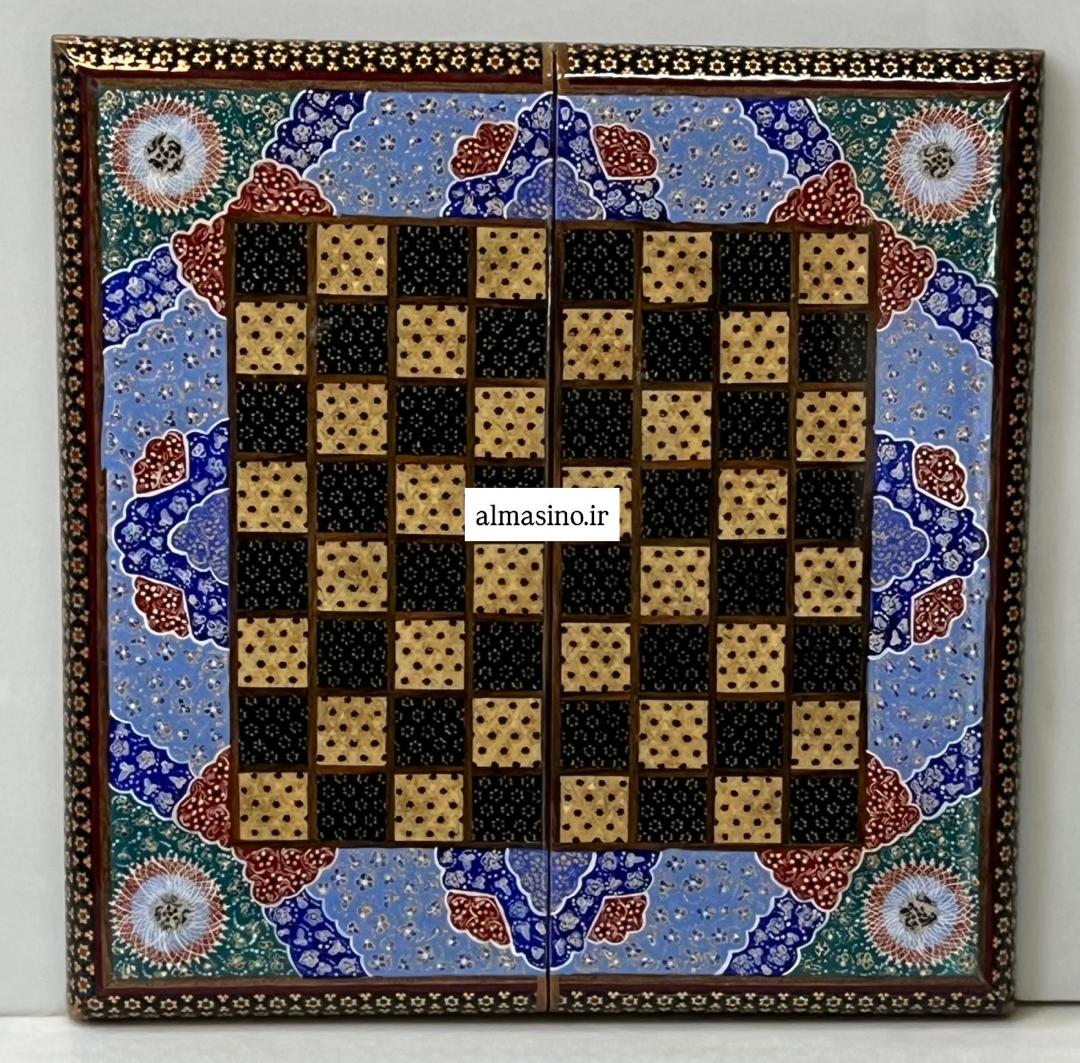 تخته نرد خاتم و نقاشی تذهیب