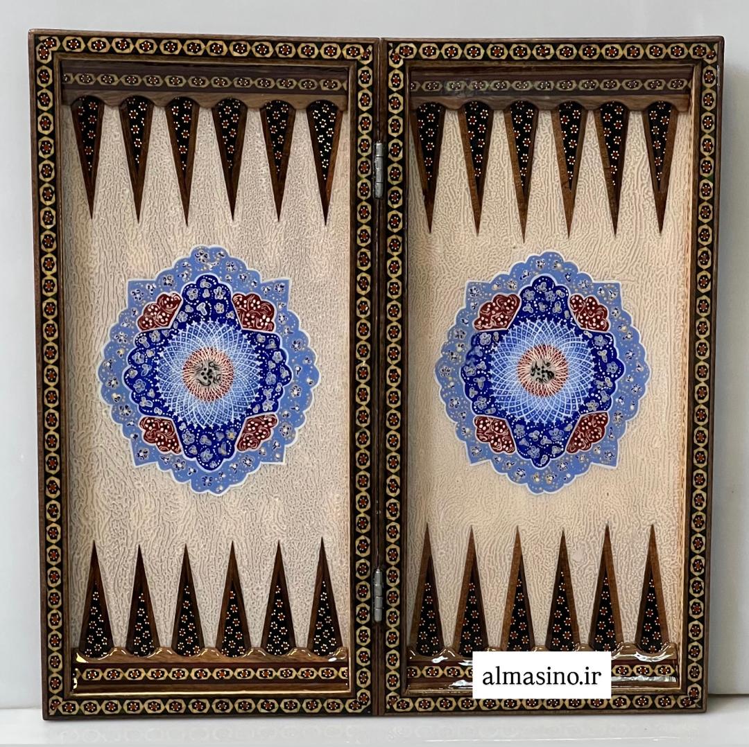 تخته نرد خاتم و نقاشی تذهیب