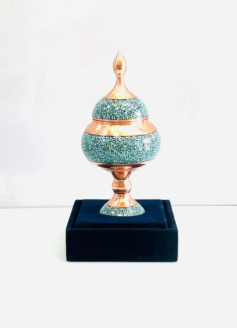 شکلاتخوری پایه دار فیروزه